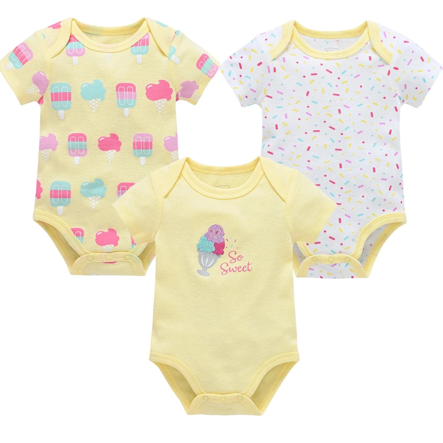 3/6 pcs a lot Baby Girls Clothes pour nouveaux Cotton Short Sleeve Girl Bodysuit 0-12 Months Newborn Boys Clothing Toddler Econic Blanks